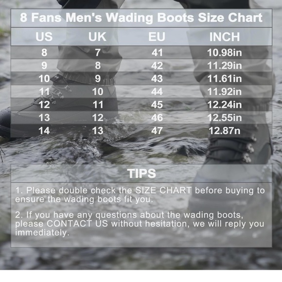 8Fans men’s fishing hunting shoes size 12 (44 ) - Picture 10 of 14